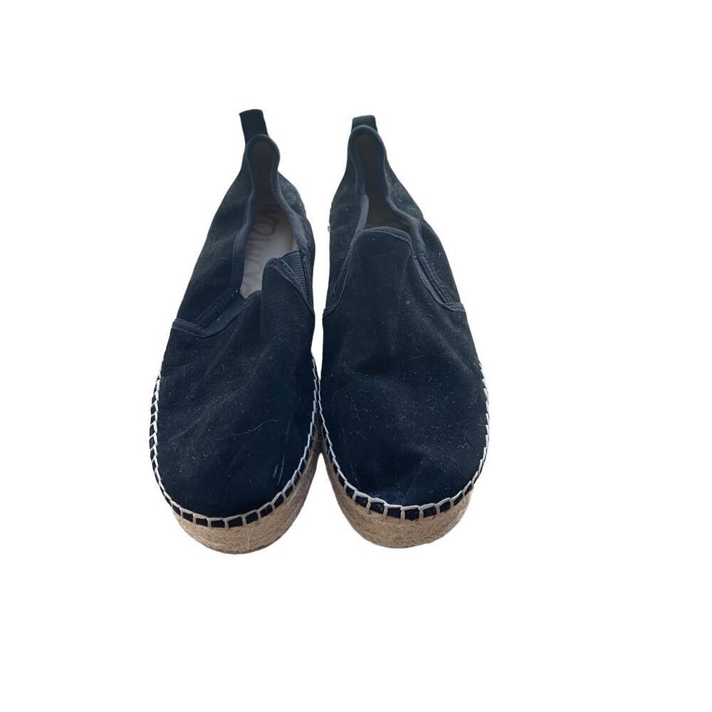 Sam Edelman Womens Black Slip On Suede Carrin Platform Espadrille Size 9.5